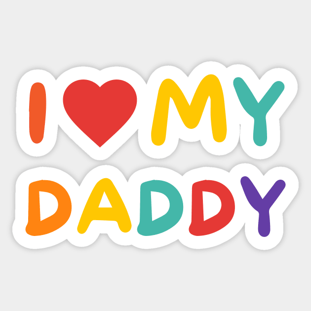 I Love My Daddy – Heartfelt Affection Sticker by Inkarti